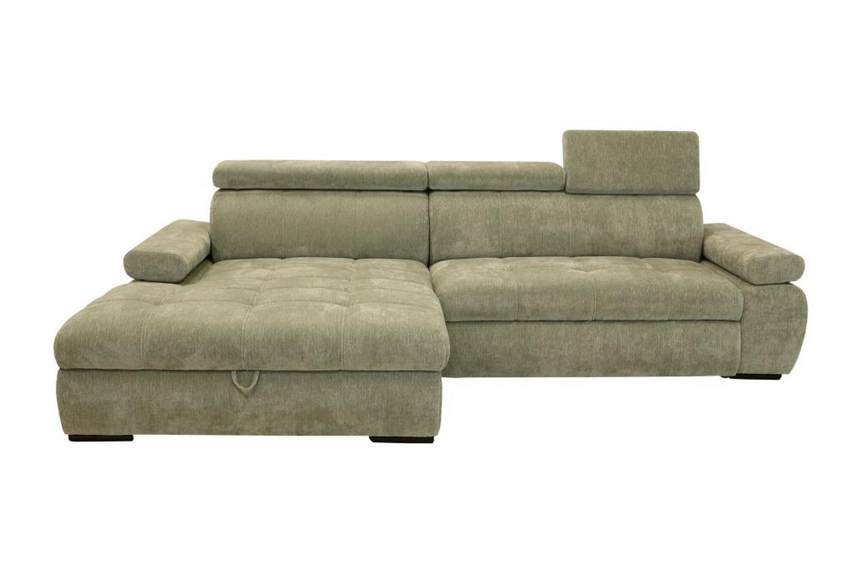 Kutna Garnitura Vegas - zelena/crna, Design, drvo/tekstil (173/294cm) - Modern Living