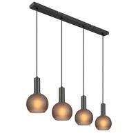 LAMPA WISZĄCA MARCY - czarny/szary, Trend, metal/szkło (95/15/120cm) - Novel