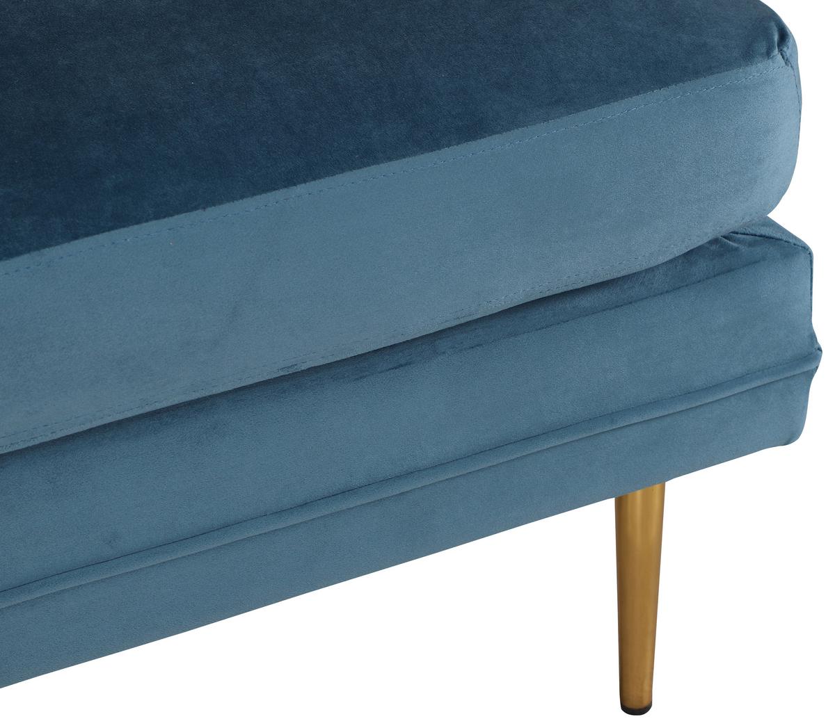HOCKER BOOM - Blau/Goldfarben, Design, Kunststoff/Textil (90/49/70cm) - Livetastic