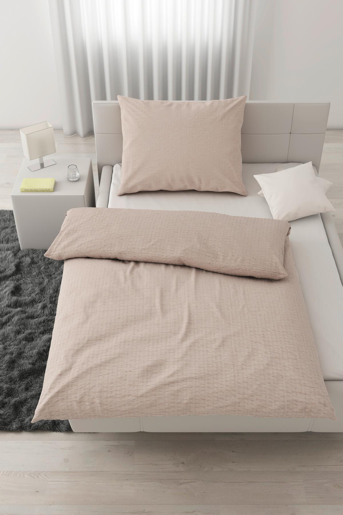 Ágyneműhuzat-garnitúra Gisela - bézs, textil (140/200cm) - Modern Living