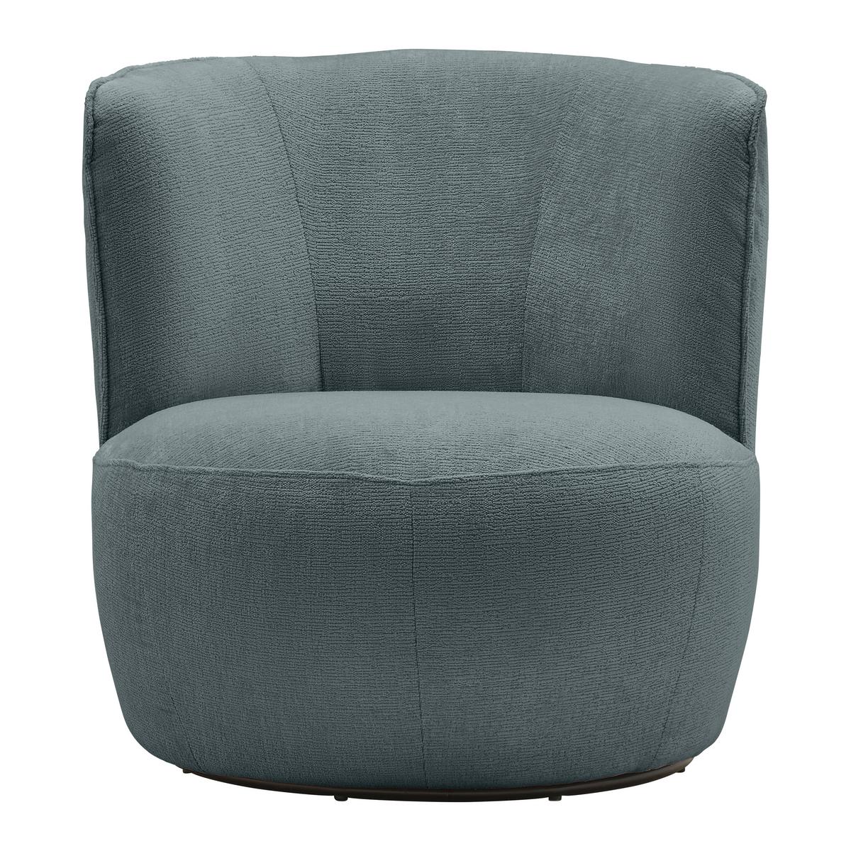 Sessel Jasima Anthrazit drehbar - Anthrazit/Schwarz, MODERN, Textil/Metall (77/81/85cm) - Premium Living