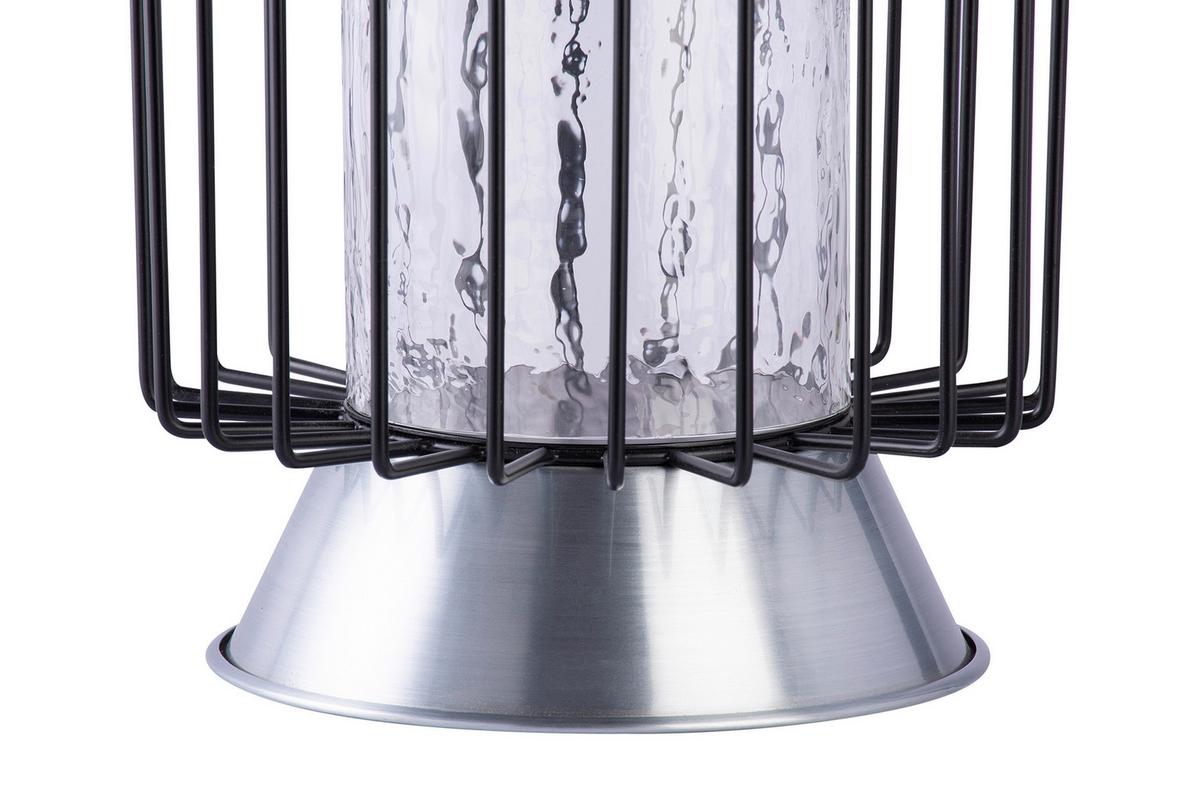 KERZENSTÄNDER MALIBU 225 - Goldfarben/Schwarz, Trend, Glas/Metall (22.5/22.5/31cm) - Kayoom