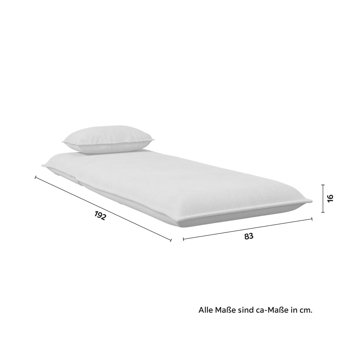 Schlafsessel Macy Beige Bouclé - Beige, MODERN, Textil/Metall (83/70/84cm) - Bessagi Home