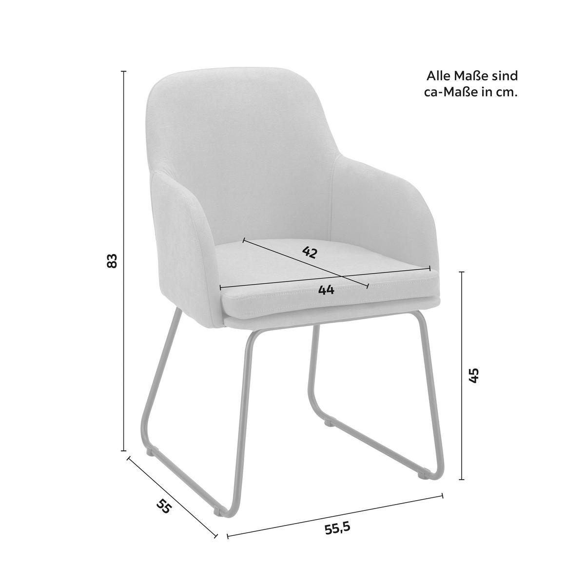 KRZESŁO Z PODŁOKIETNIKAMI MIA - czarny/żółty, Modern, metal/tkanina (55,5/83/55cm) - Bessagi Home