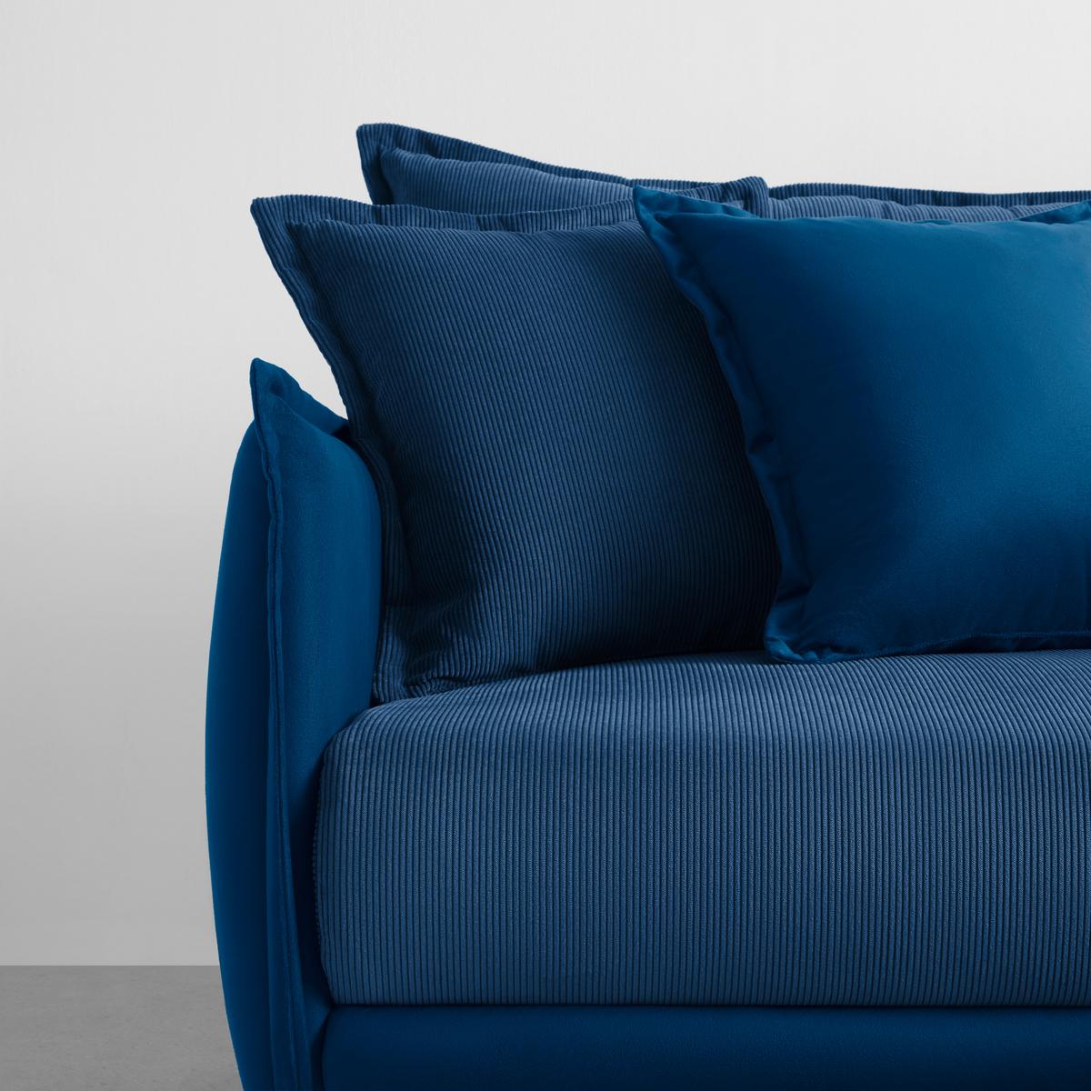 Ecksofa Nuovo Dunkelblau - Schwarz/Dunkelblau, MODERN, Textil/Metall (245/72-113/190cm) - Mömax
