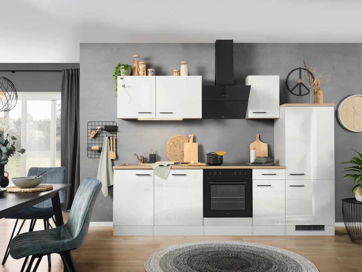 Kuhinjski Blok Brez Aparatov Levi, Svetlo Siva - siva, Moderno, leseni material (270cm) - FlexWell