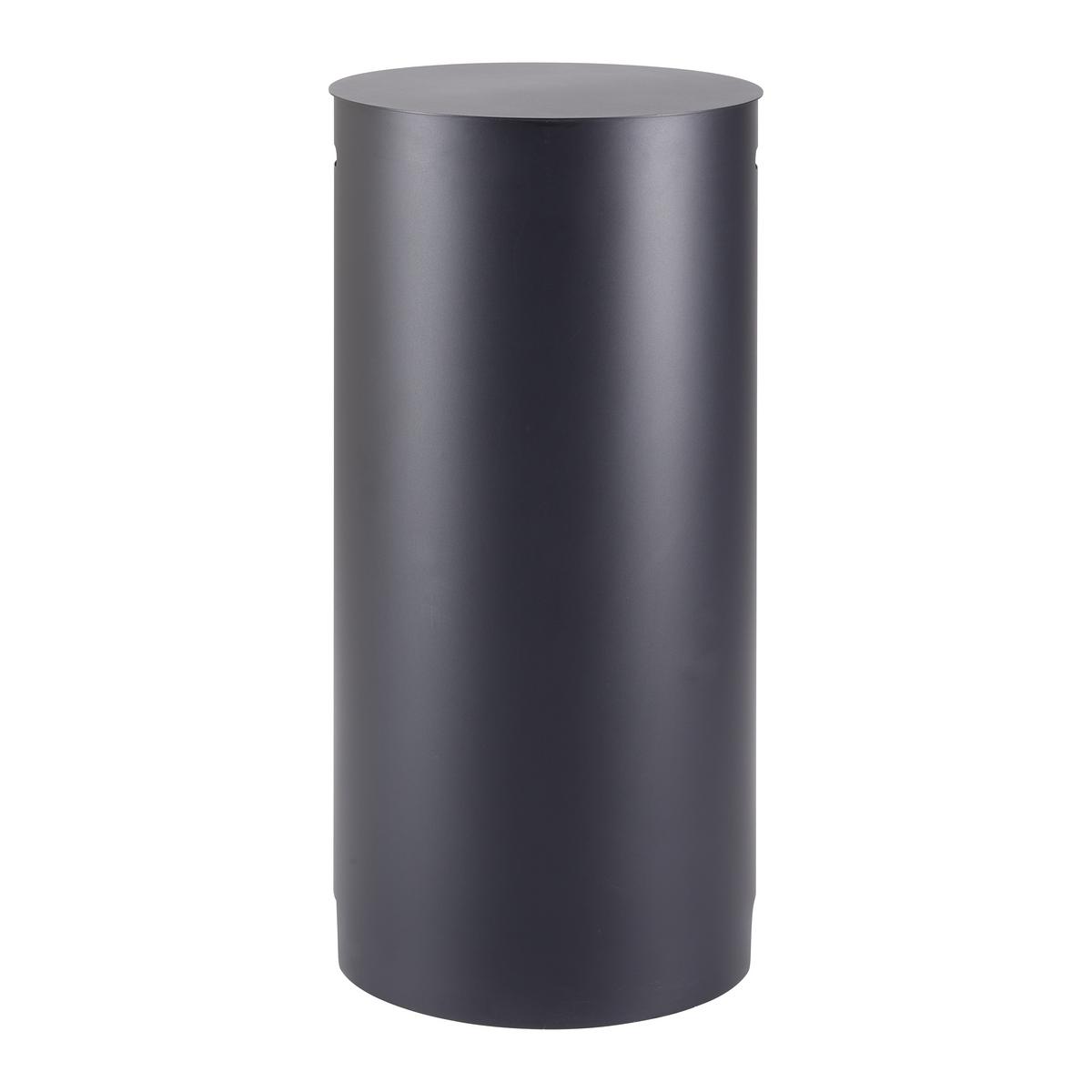 Ethanolkamin Jonas Schwarz Metall/Glas Freistehend - Schwarz, MODERN, Glas/Metall (40/82/40cm) - Bessagi Home