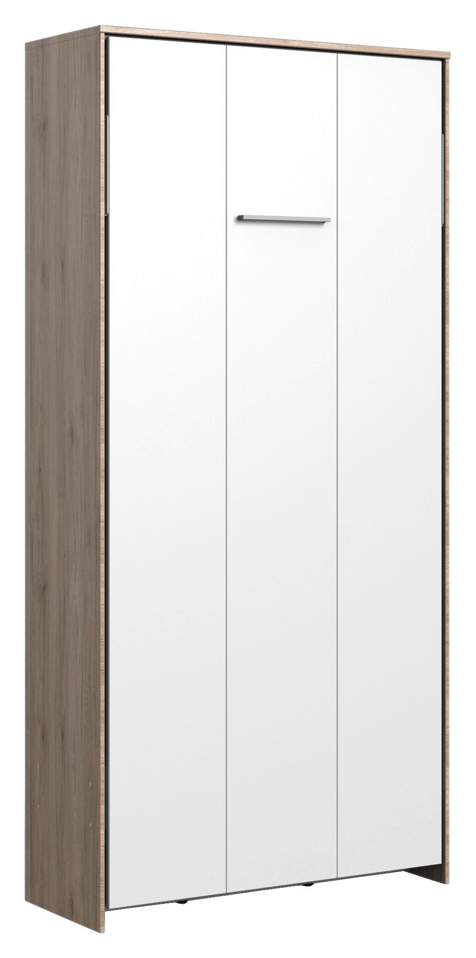 Klappbett Juist ca. 90x200 cm Weiß/Eiche - Eichefarben/Weiß, KONVENTIONELL, Holz/Holzwerkstoff (90/200cm) - MID.YOU