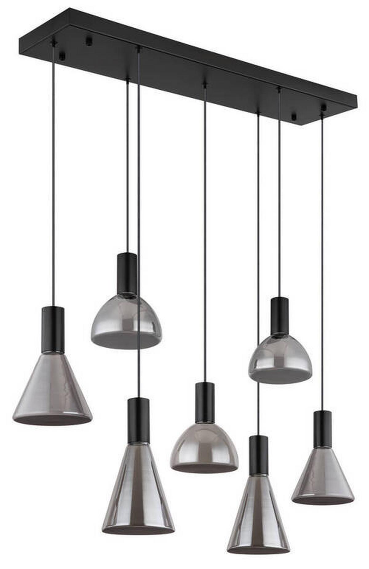 Viseča Led-svetilka 15741-7 - svetlo siva, Design, kovina/umetna masa (97/33/150cm) - Globo
