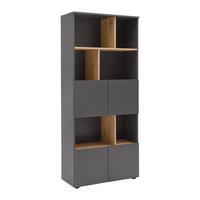 Regal Savanna Anthrazit - Anthrazit/Schwarz, Modern, Holzwerkstoff/Kunststoff (80/180/35cm) - Mömax