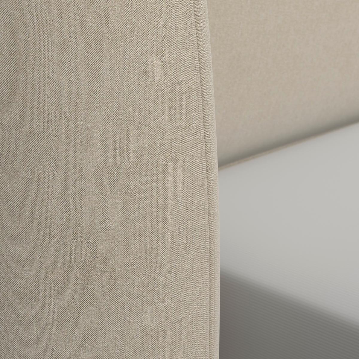 Polsterbett Frida Hellbeige ca. 180x200 cm - Beige/Schwarz, MODERN, Holz/Textil (180/200cm) - Bessagi Home