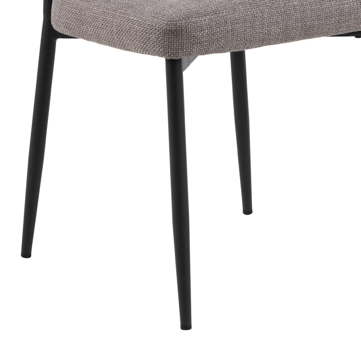 KRZESŁO EDINA - jasnoszary/czarny, Trend, metal/tkanina (56/77/55cm) - MID.YOU