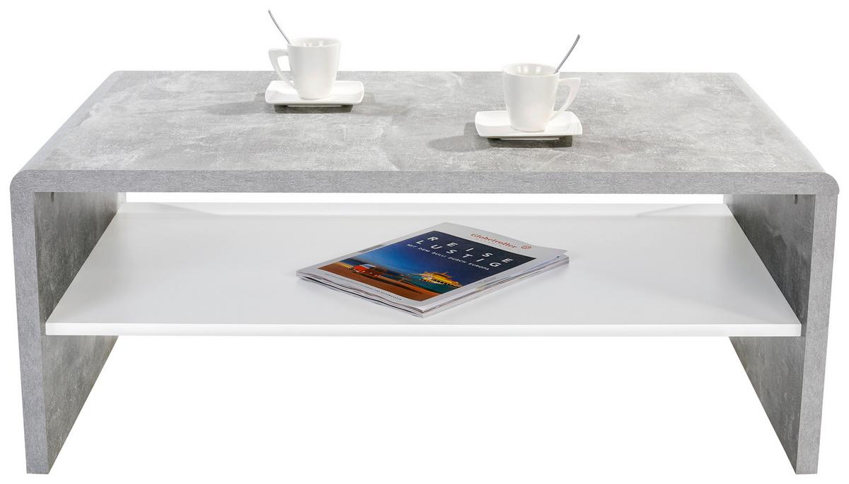 Klubska Mizica Cala Luna, Siva - siva/bela, Moderno, leseni material (100/40/59cm) - Mömax