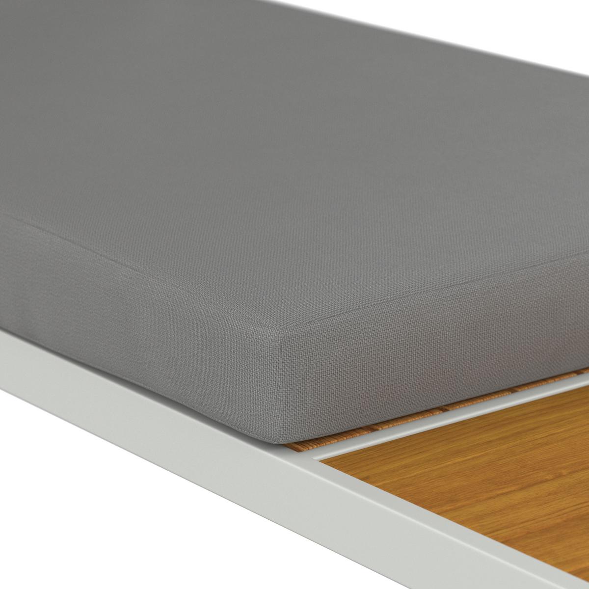 GARTENLIEGE EDUARDO - Grau/Akaziefarben, Modern, Holz/Textil (200/60/70cm) - Bessagi Garden