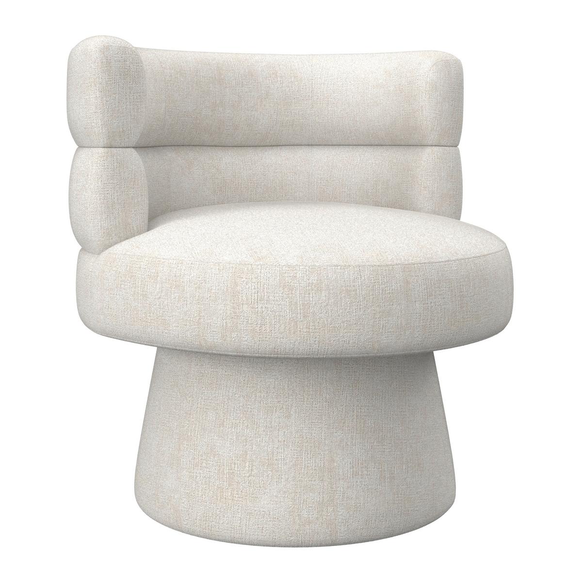 Stuhl Julina Creme Chenille Gepolstert - Creme, MODERN, Holz/Textil (71/74/72cm) - Bessagi Home