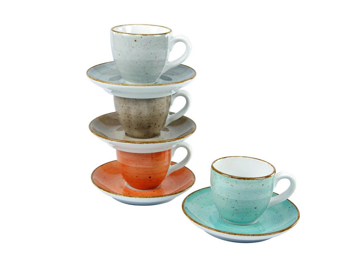 Kavni Servis Vintage Nature Bunt, 8-Delni - večbarvno, Basics, keramika - Creatable