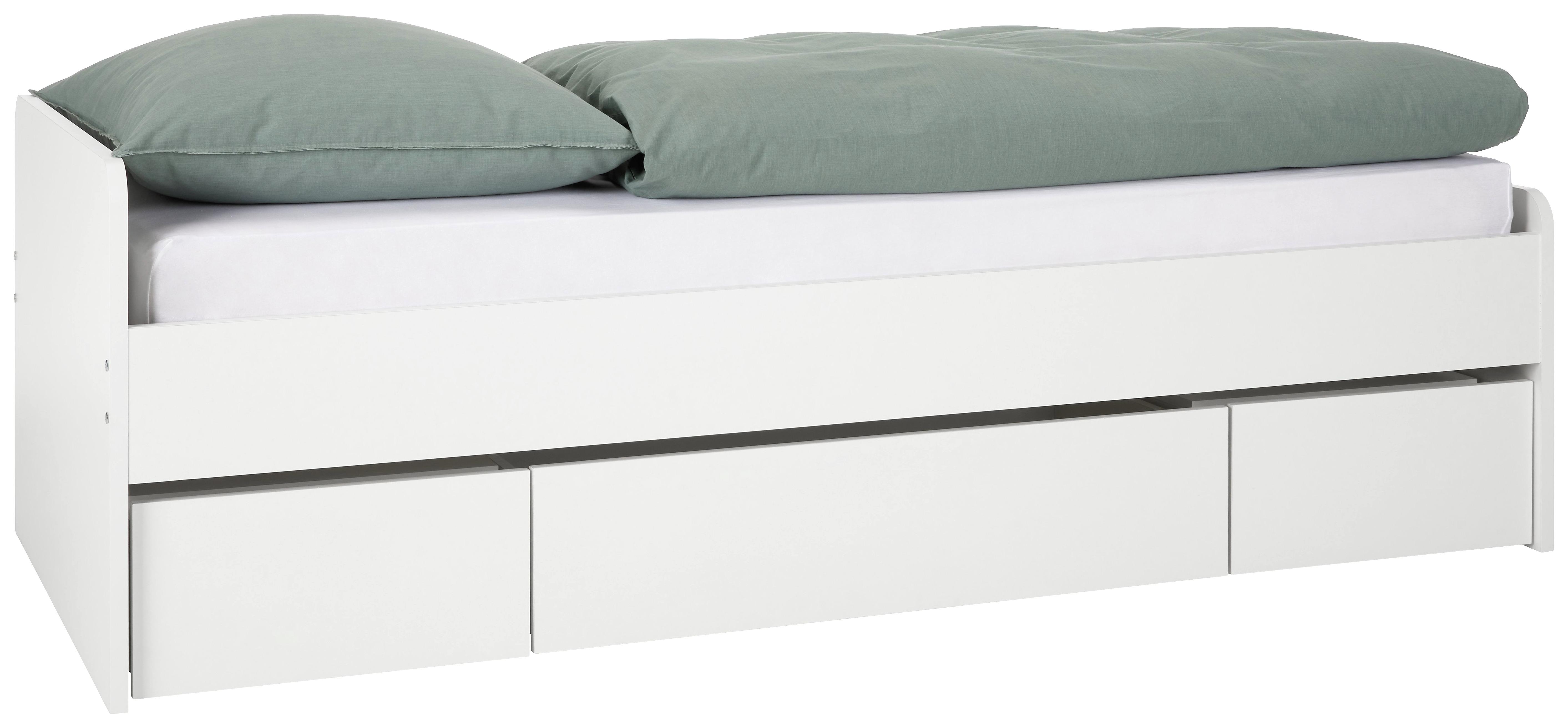 Krevet Alex - bijela, Konventionell, drvni materijal (90/42/200cm) - Based