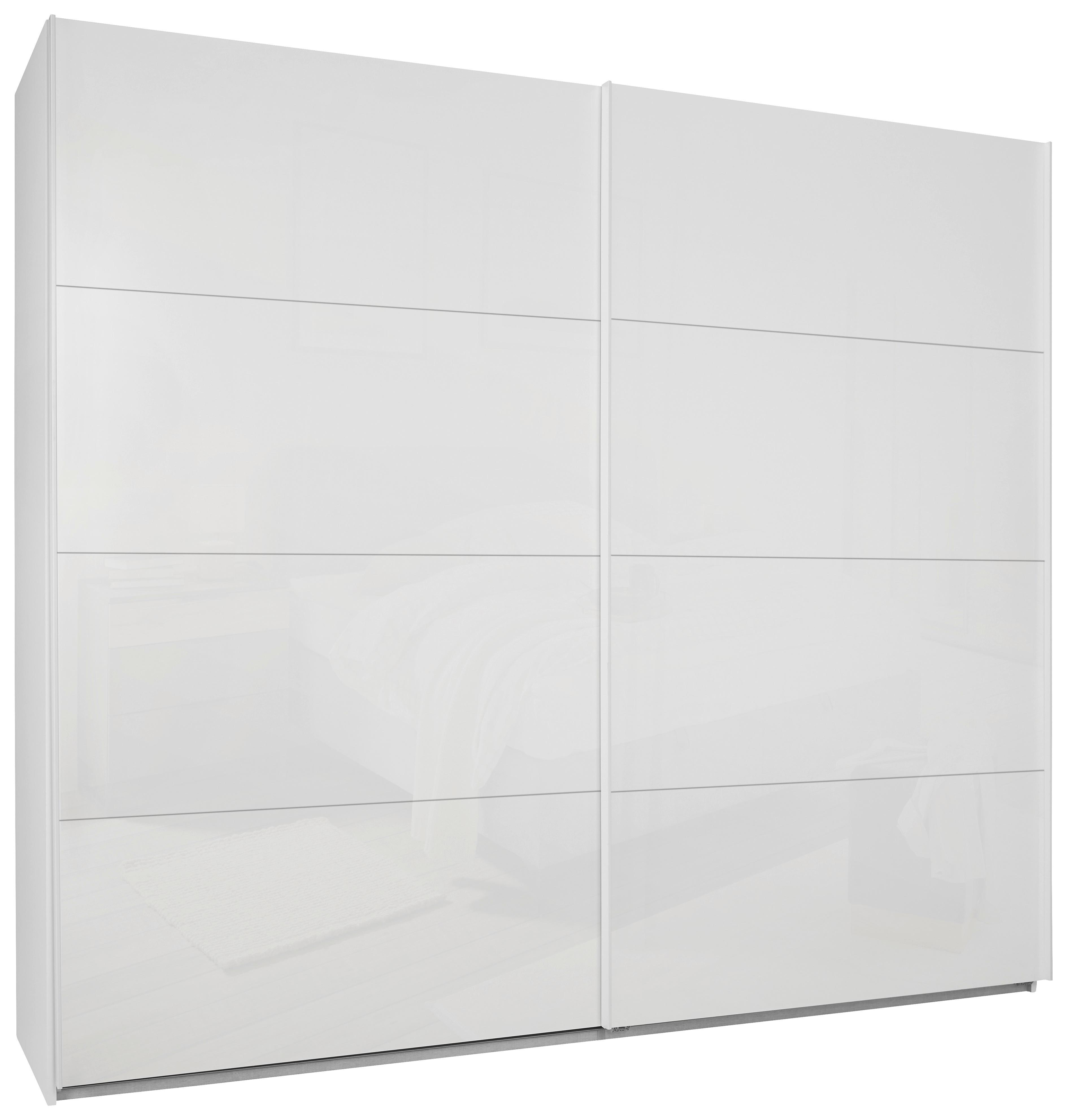 Schwebetürenschrank Lago in Weiß ca. 251x222x60cm - Weiß, MODERN, Holzwerkstoff/Metall (251/222/60cm) - Mömax