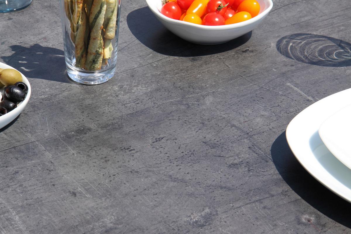Gartengarnitur Urban 5-Teilig Metall/Texil - Schieferfarben/Anthrazit, Basics, Textil/Metall (160+60/98/72cm) - Acamp