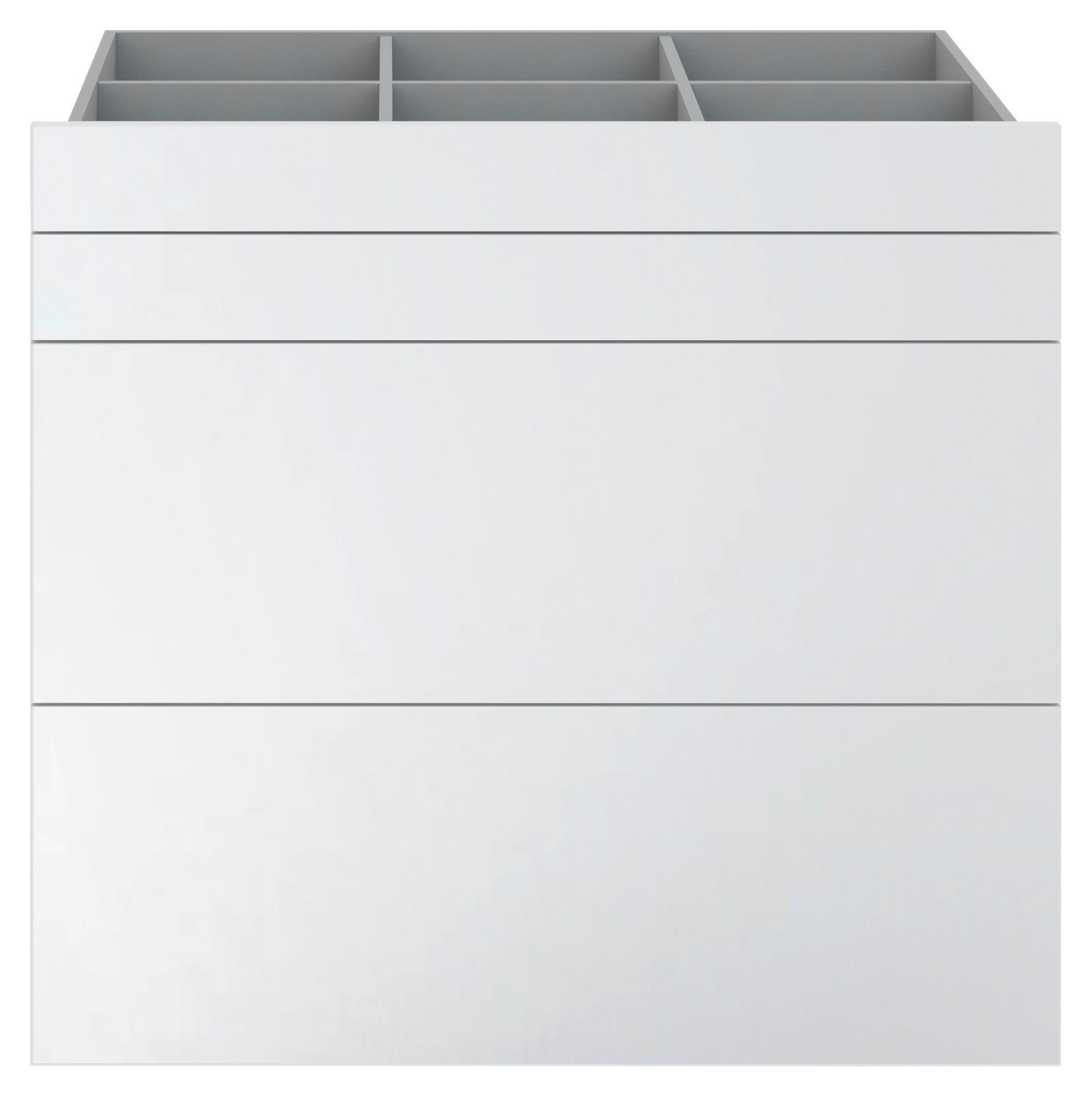 Set Ladica Unit - bijela visoki sjaj, Moderno, drvni materijal (91/83/47cm) - Based