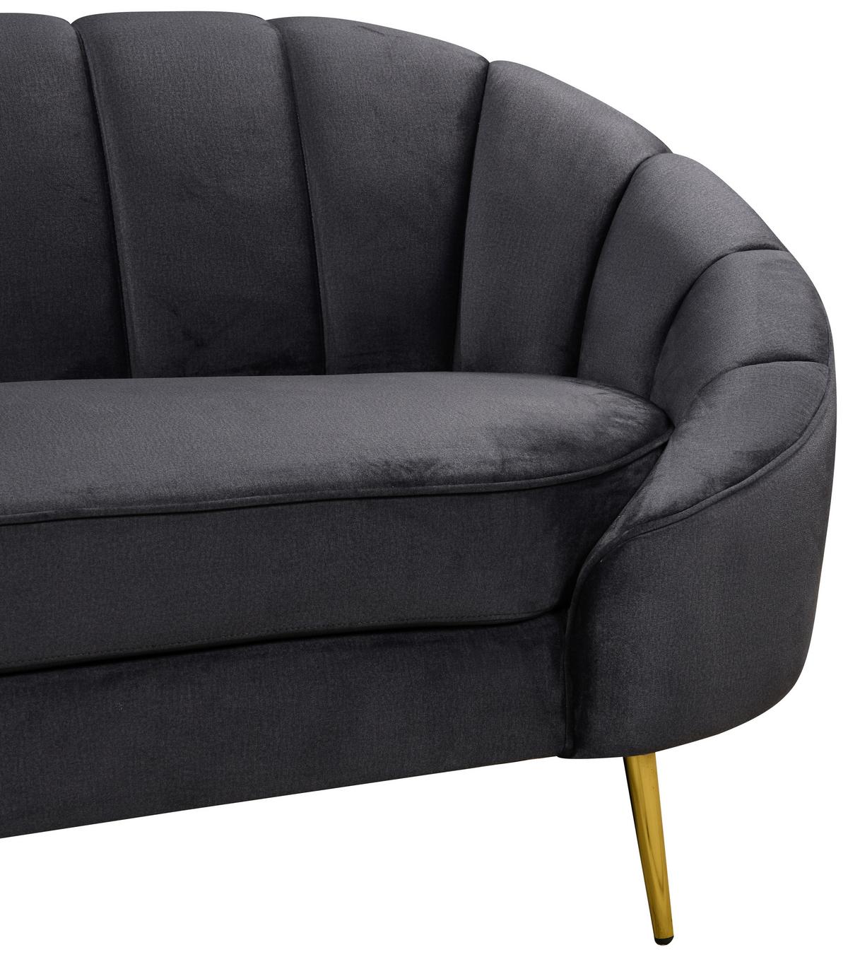 Trosed Stella, Temno Siva - temno siva/barve medenine, Design, kovina/tekstil (210/82/90cm) - Livetastic