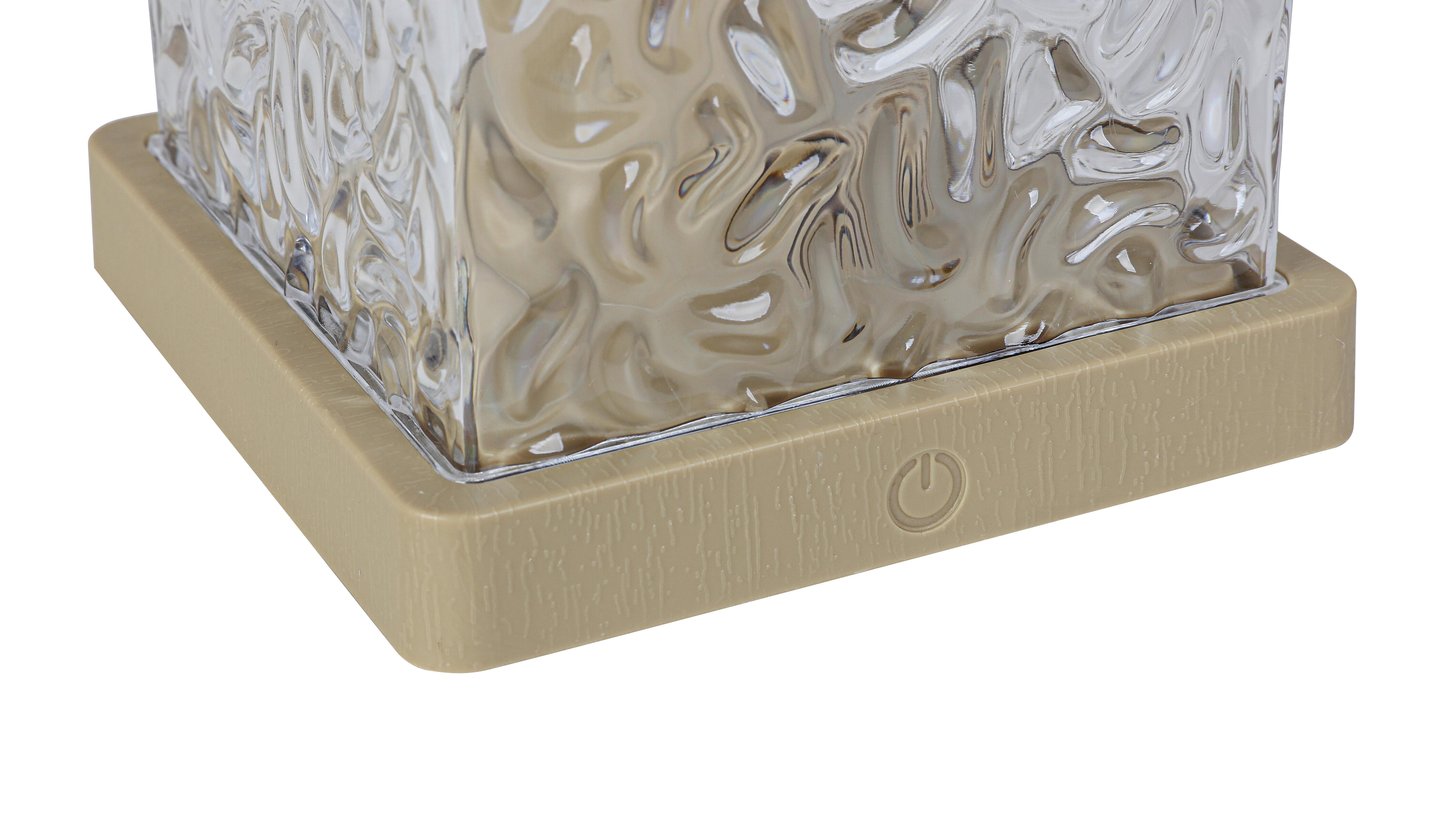 LED-BORDSLAMPA NIKA - sandfärgad/transparent, Modern, plast (11/11/11cm) - Mömax