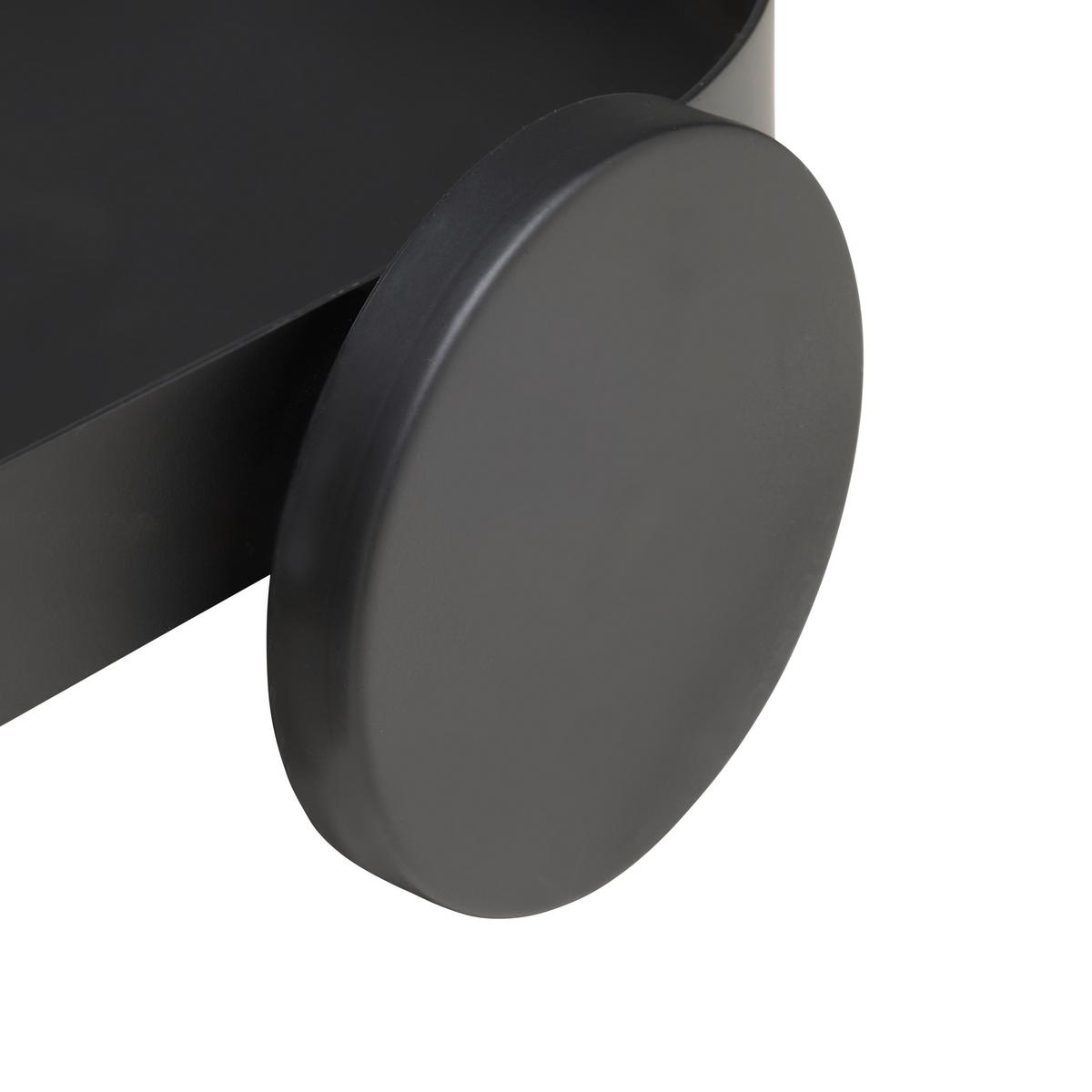 Servierwagen Flavio Schwarz - Schwarz, MODERN, Metall (59/70/37cm) - Mömax