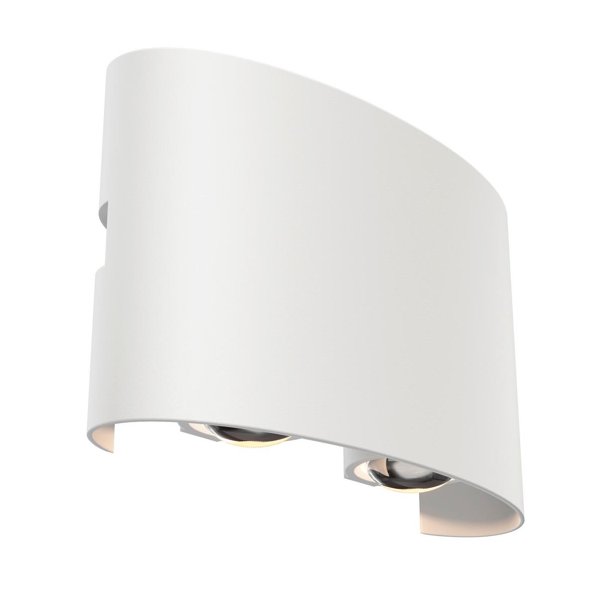 Außenwandleuchte Strato Weiß max. 4 Watt - Weiß, Trend, Metall (8/12/3,7cm) - MAYTONI