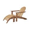 Gartenliege Adirondack Teak mit Hocker - Teakfarben, Natur, Holz (105cm) - Gardenson