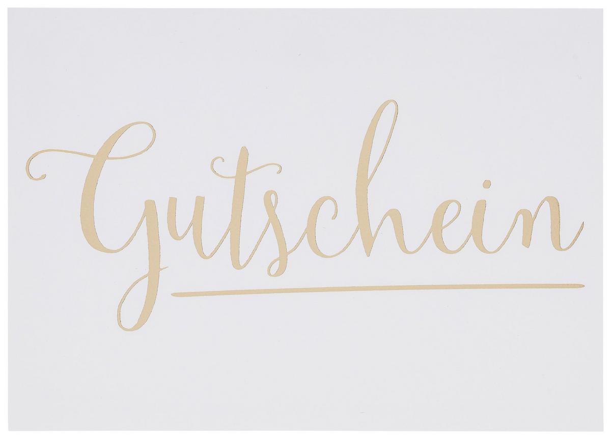 POSTKARTE GOLD - Goldfarben/Weiß, Papier (14,8/10,5cm)