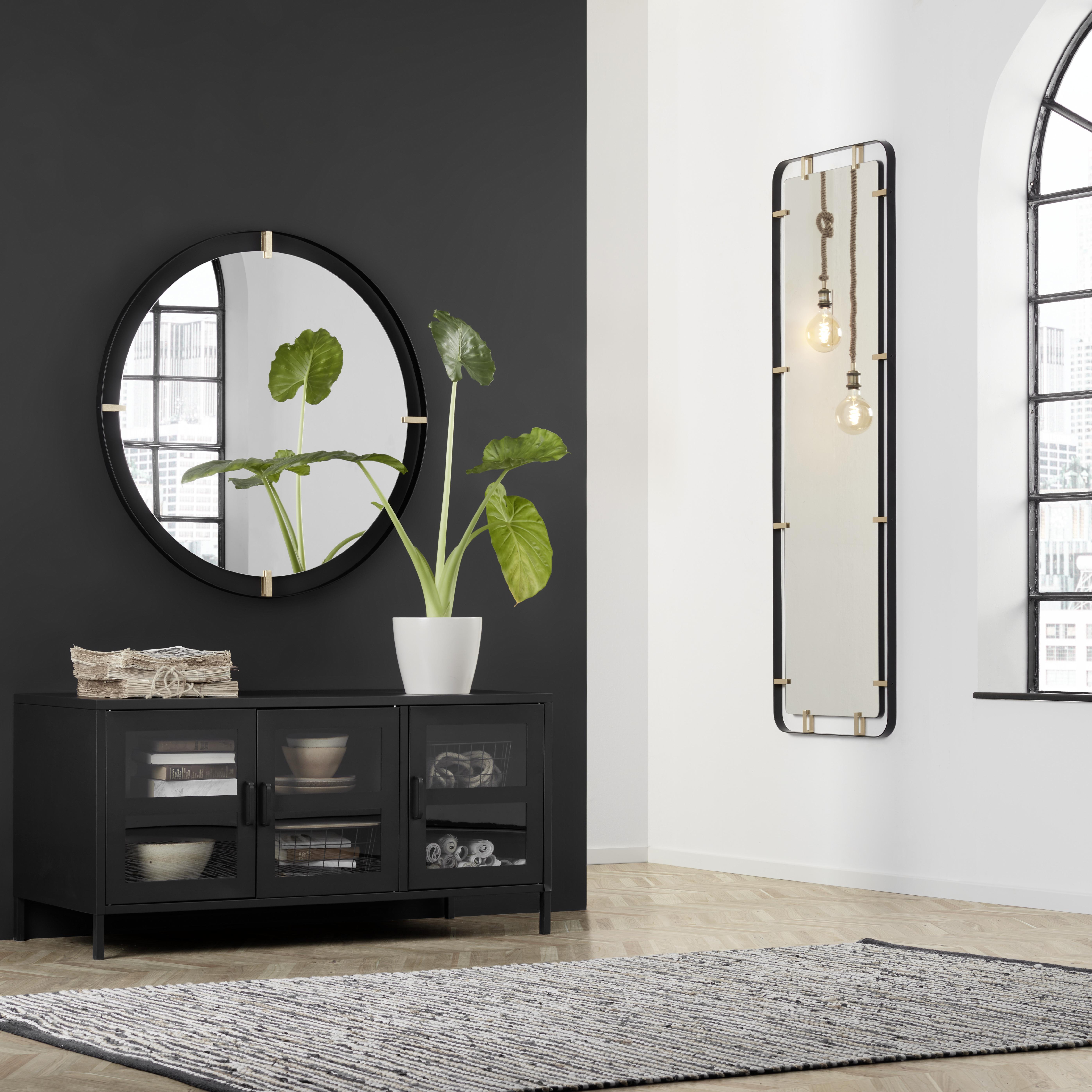 Wandspiegel ca. 90x90x3cm - Silberfarben/Messingfarben, ROMANTIK / LANDHAUS, Glas/Holzwerkstoff (90/90/3cm)