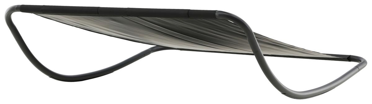 Sonnenliege Gordo ca. 180x48x200 cm Schwarz - Schwarz, KONVENTIONELL, Textil/Metall (180/48/200cm) - Gardenson