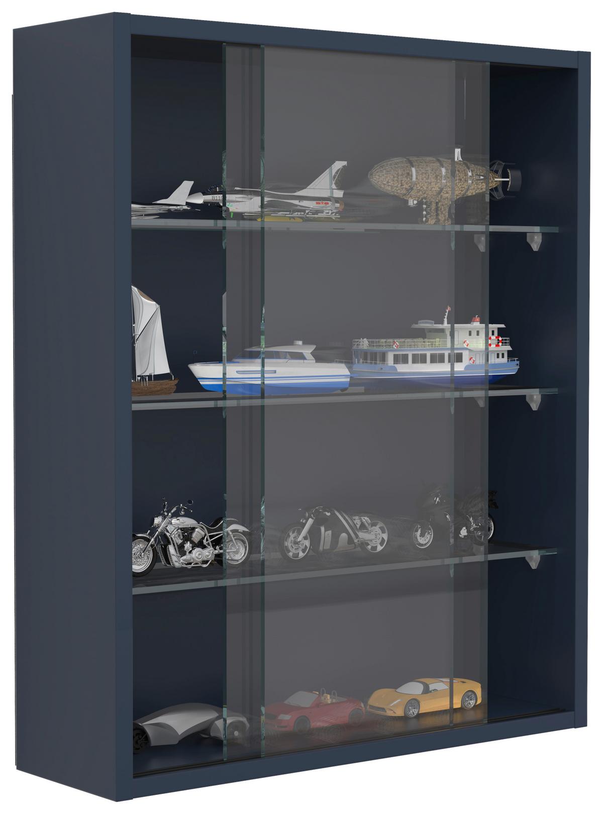 HÄNGEVITRINE DRIVALO M - Transparent/Anthrazit, Design, Glas/Holzwerkstoff (50/60/15cm) - MID.YOU