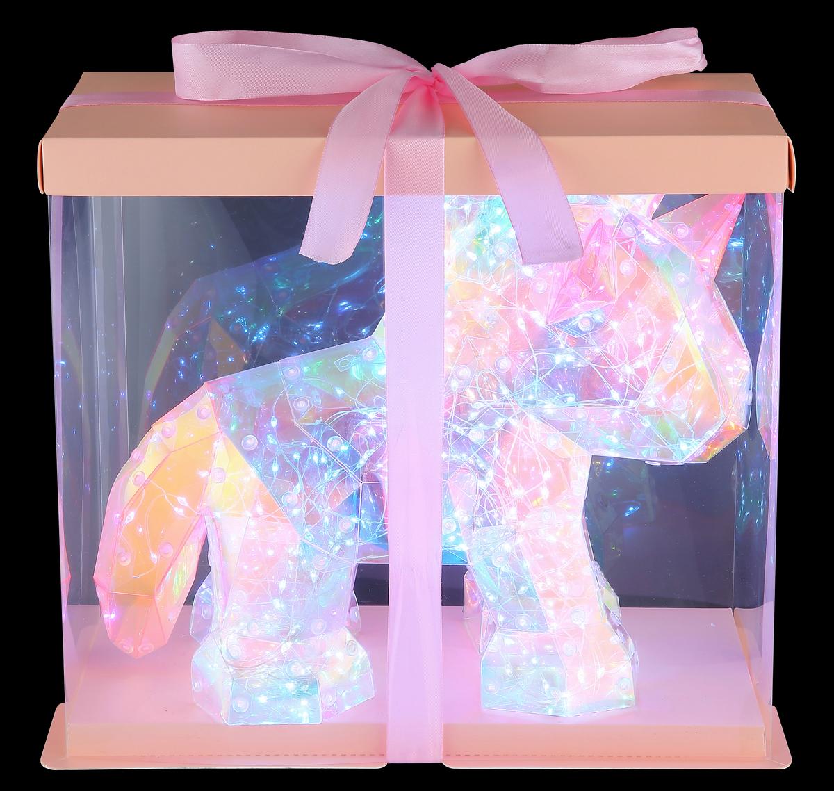 LED-TISCHLEUCHTE 28088N BRONDAR - Klar/Pink, Basics, Kunststoff (30/14/26cm) - Globo