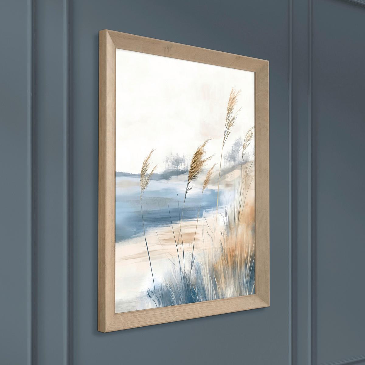 Druckgrafik Coastal Wind Multicolor/Eiche ca. 75x56cm - Eichefarben/Multicolor, Basics, Holz/Papier (75/56/3cm)