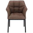 Stuhl in Schwarz/hellbraun - Hellbraun/Schwarz, MODERN, Holz/Textil (63/85/57cm) - MÖMAX modern living