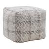 POUF LEON -TREND- - Beige/Naturfarben, Modern, Naturmaterialien/Textil (45/45/45cm) - Premium Living