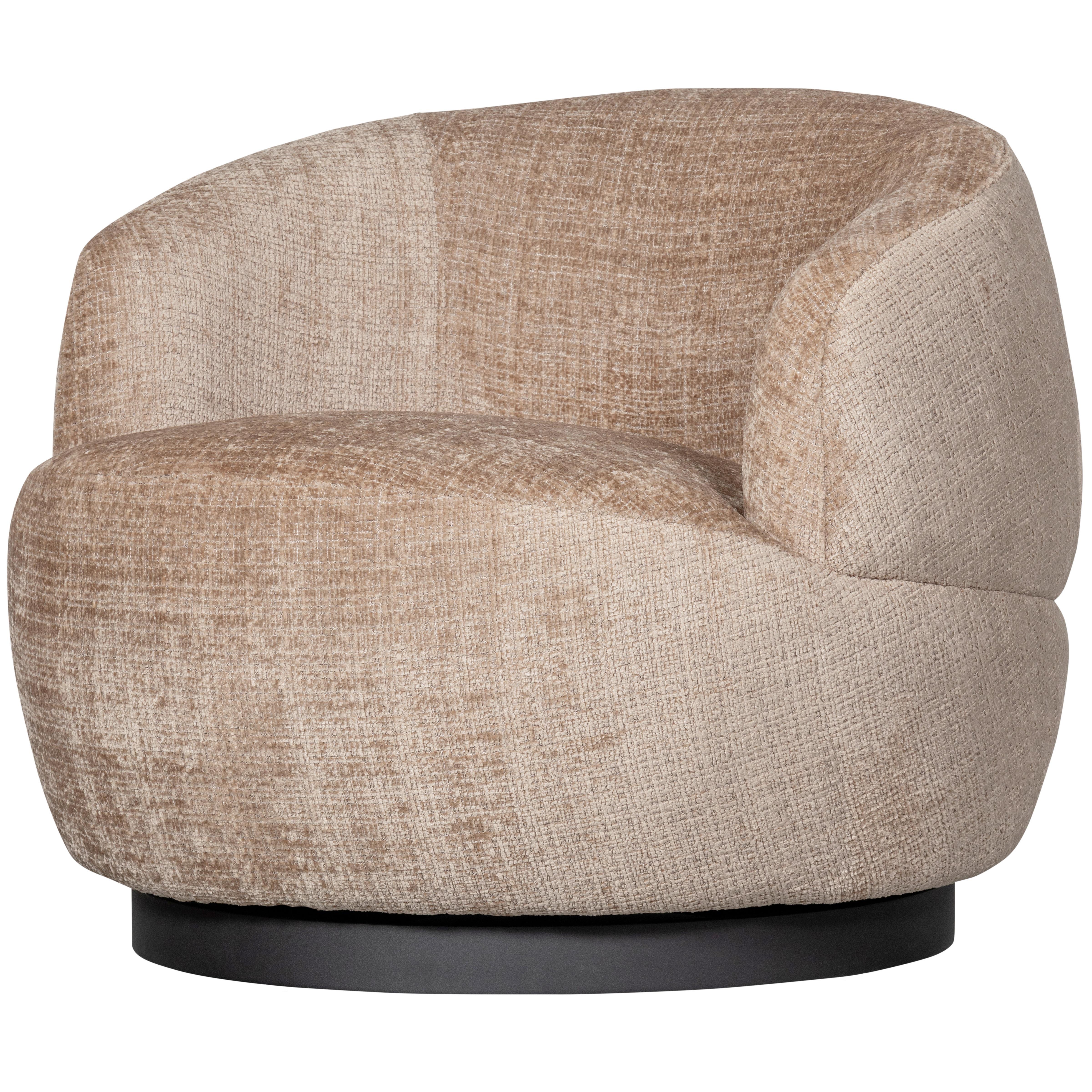 Sessel Woolly Sandfarben B: 84 cm - Sandfarben/Schwarz, Design, Textil/Metall (84/71/88cm) - Livetastic