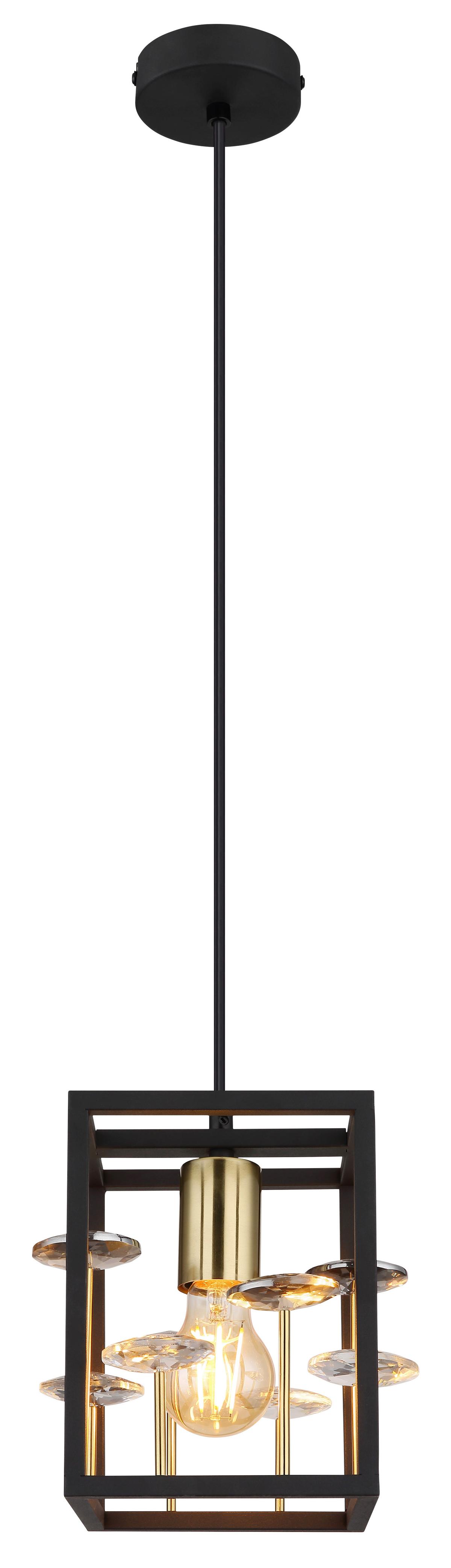 Hängeleuchte Lisbon Schwarz max. 40 Watt - Basics (15/15/120cm) - Globo