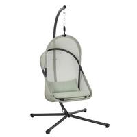HÄNGESESSEL N85545 - Anthrazit/Grün, KONVENTIONELL, Kunststoff/Textil (123/192/102cm) - Siena Garden