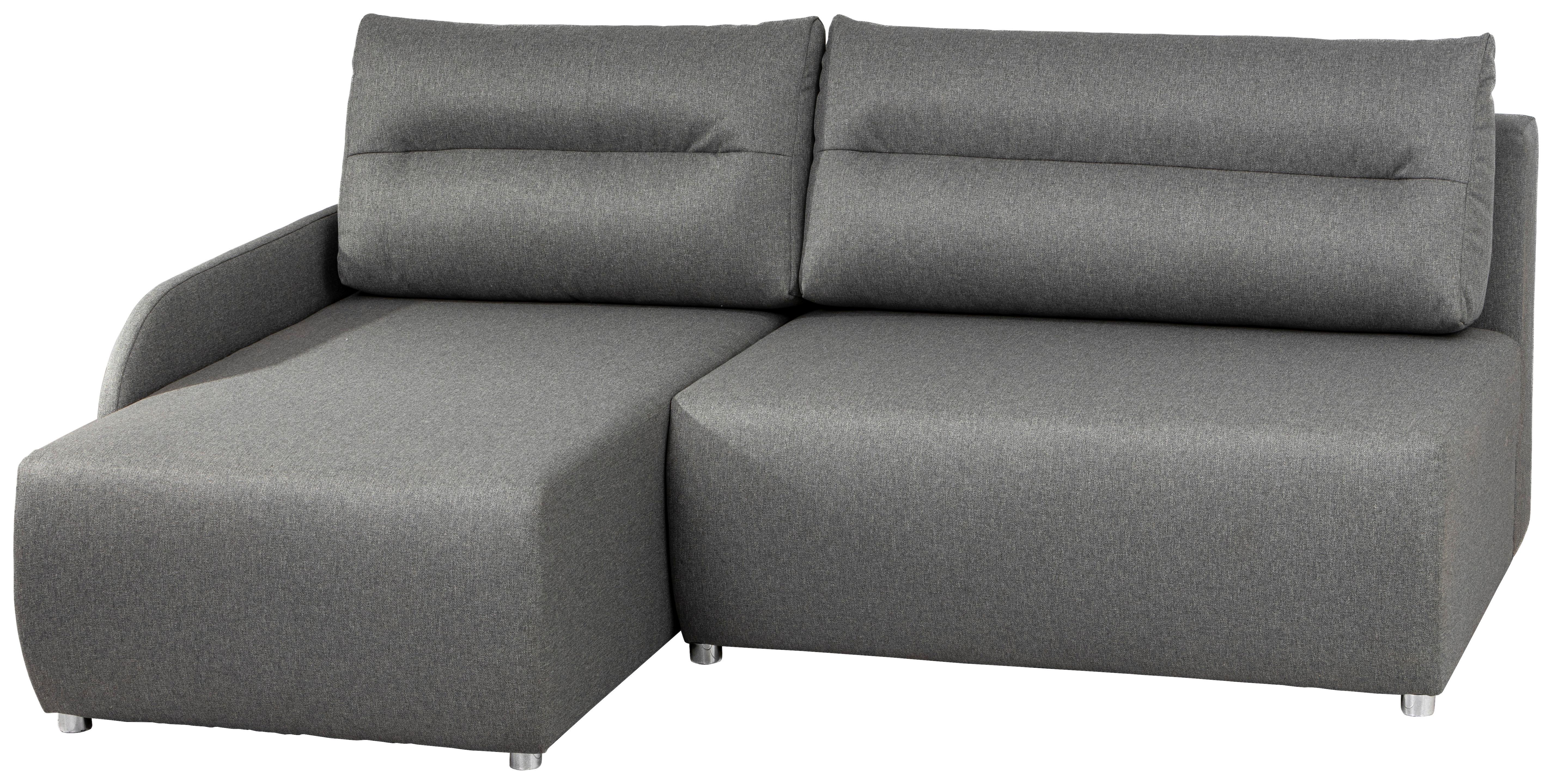 Sarokkanapé Ottawa - szürke, Konventionell, faalapú anyag/textil (165/92/207cm) - Based