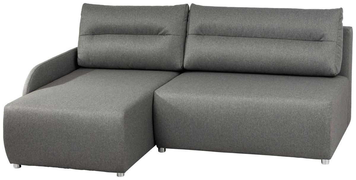 Sarokkanapé Ottawa - szürke, Konventionell, faalapú anyag/textil (165/92/207cm) - Based