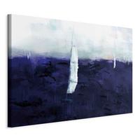 Slika Na Platnu Maritime Memory - modra/sivobela, Basics, tekstil/les (60/90/1.2cm) - artgeist