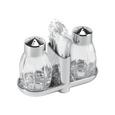 Salz- und Pfefferstreuer Salz & Pfeffer - Silbereichenfarben, KONVENTIONELL, Glas/Metall (8cm)