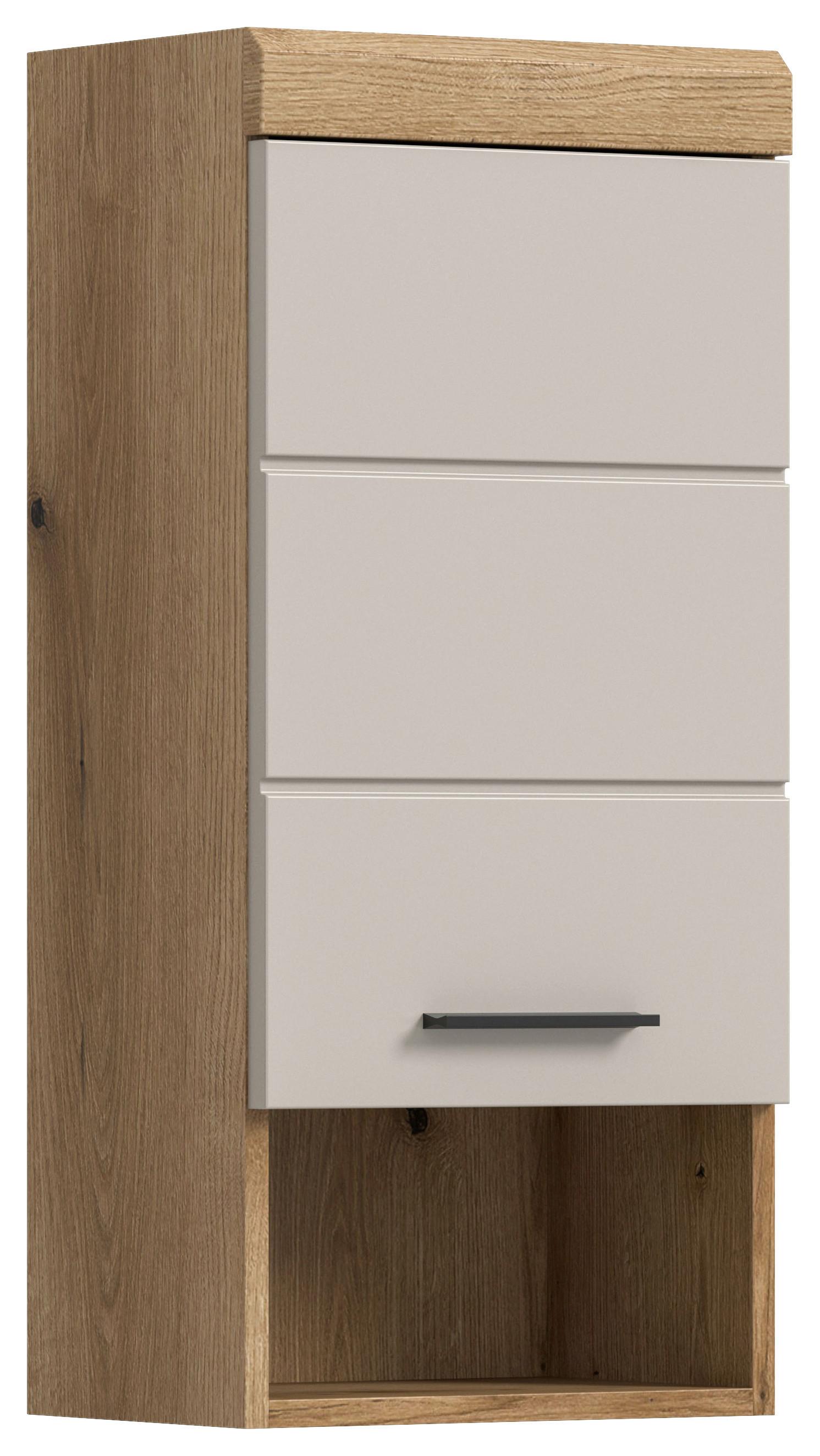 Hängeschrank Scout ca. 37x79 cm Kaschmir - Kaschmir/Schwarz, MODERN, Holzwerkstoff/Kunststoff (37/79/24cm) - MID.YOU