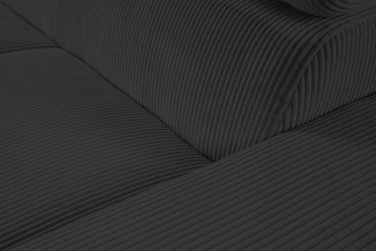 Kotna Sedežna Garnitura Lars, Temno Siva - barve kroma/črna, Design, umetna masa/tekstil (189/268cm) - Livetastic