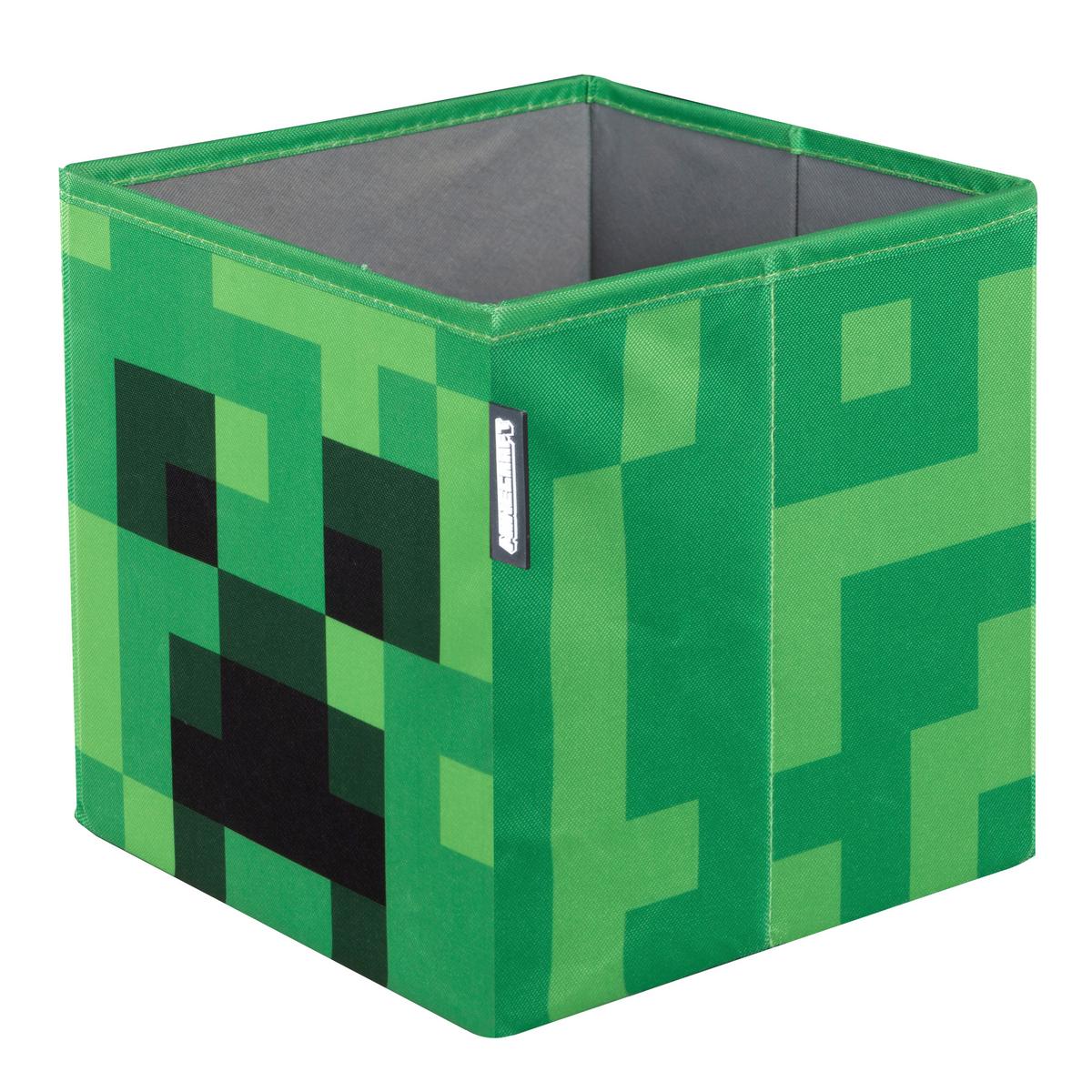 Zložljiv Zaboj Minecraft, 2 Kos - črna/zelena, Moderno, tekstil (27/27/27cm) - Minecraft