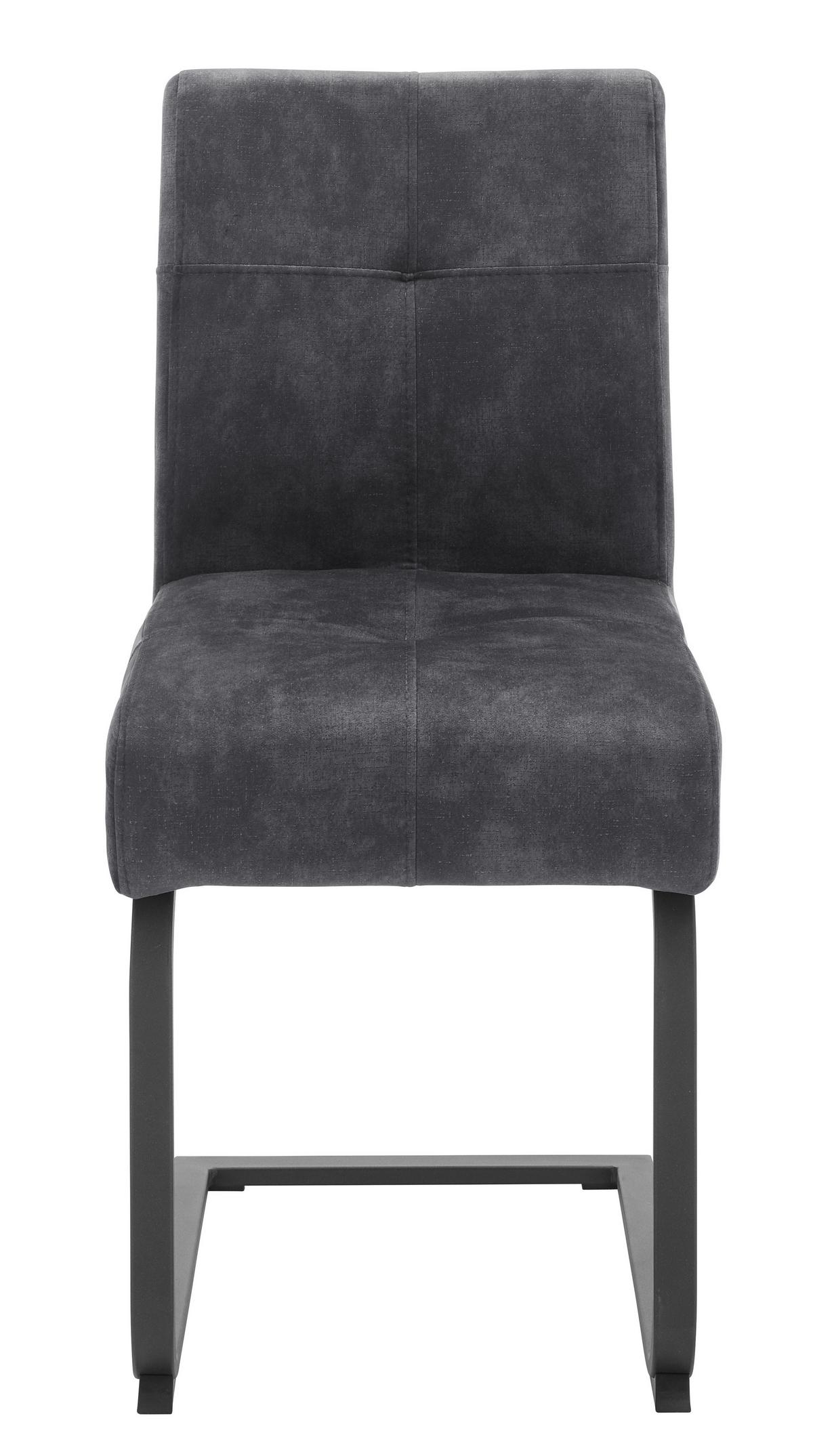 Scaun Luise - antracit, Modern, metal/textil (64/90,5/42,5cm) - Mömax