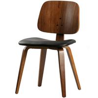 Stuhl Classic Lederlook Walnussfarben/Schwarz - Walnussfarben/Schwarz, MODERN, Holz/Textil (48/81/50cm) - Livetastic
