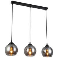 LAMPA WISZĄCA GIOVA - czarny/kolor chromowy, Modern, metal/szkło (78/18/120cm) - Premium Living